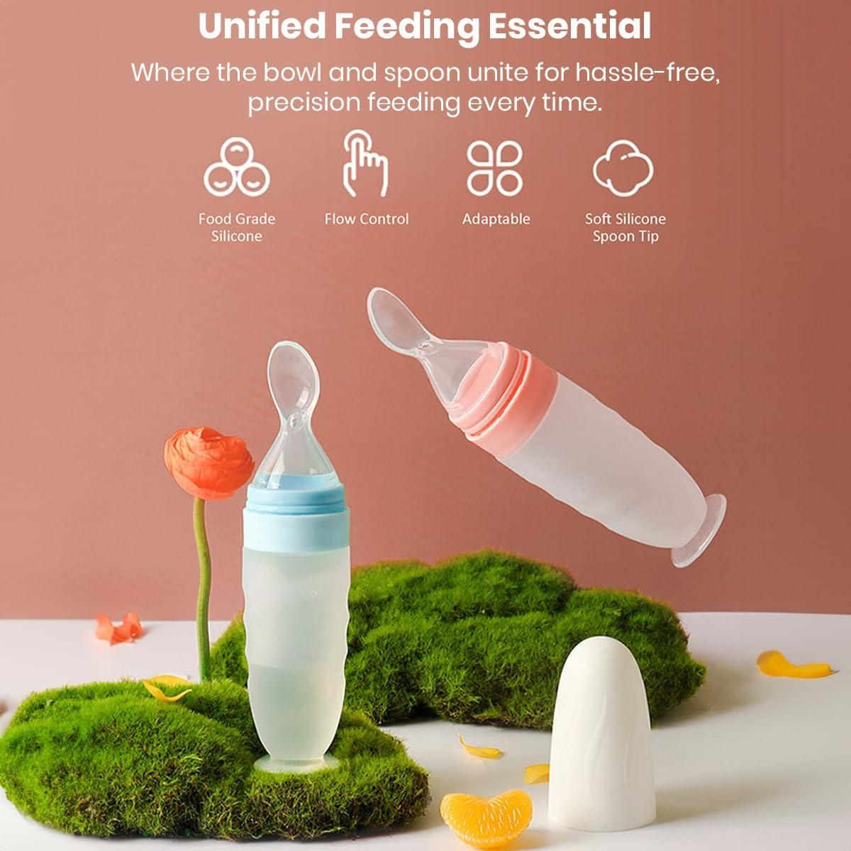 Premium Baby Food Squeeze Feeder Spoon – Soft Silicone Bottle for Easy Feeding
