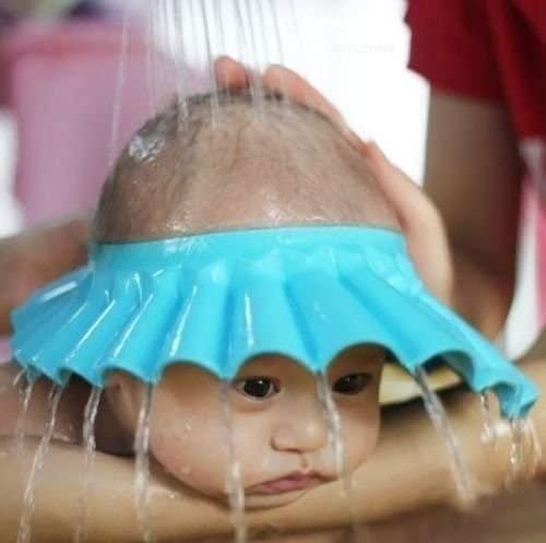 Baby Adjustable Safe Bathing Shower Cap (Pack of 2) – No Tears Shampoo Shield