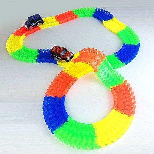 Magic Race Bend & Flex Track Set – Glowing Twist Tracks for Endless Racing Fun!
