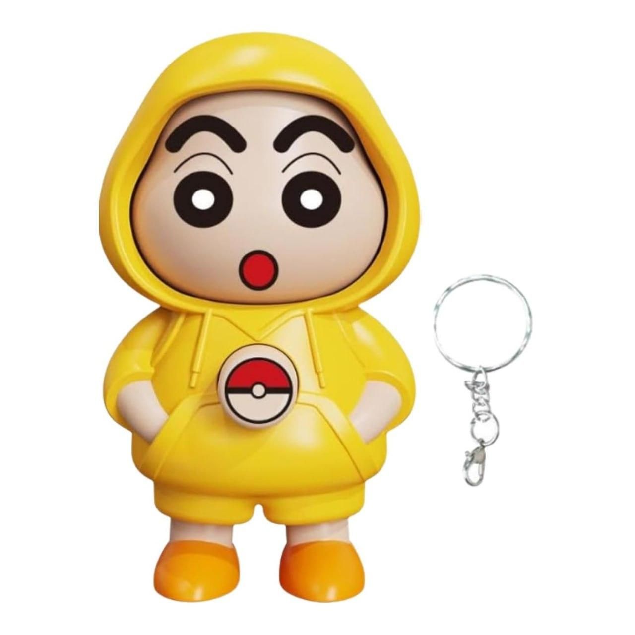 Shinchan Face Changing Keychain – Funny Mood Flip Keyring for Kids & Fans