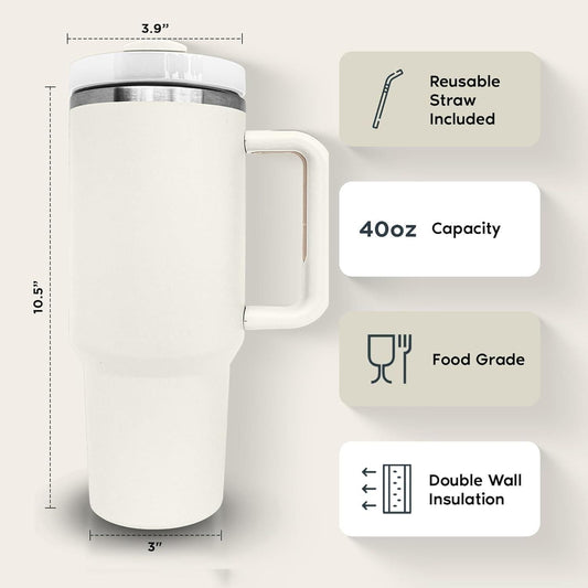 Stainless Steel Vacuum Insulated Tumbler – Hot & Cold Water Bottle Cup