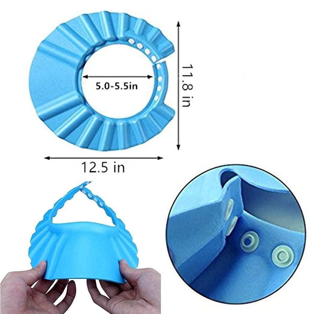 Baby Adjustable Safe Bathing Shower Cap (Pack of 2) – No Tears Shampoo Shield