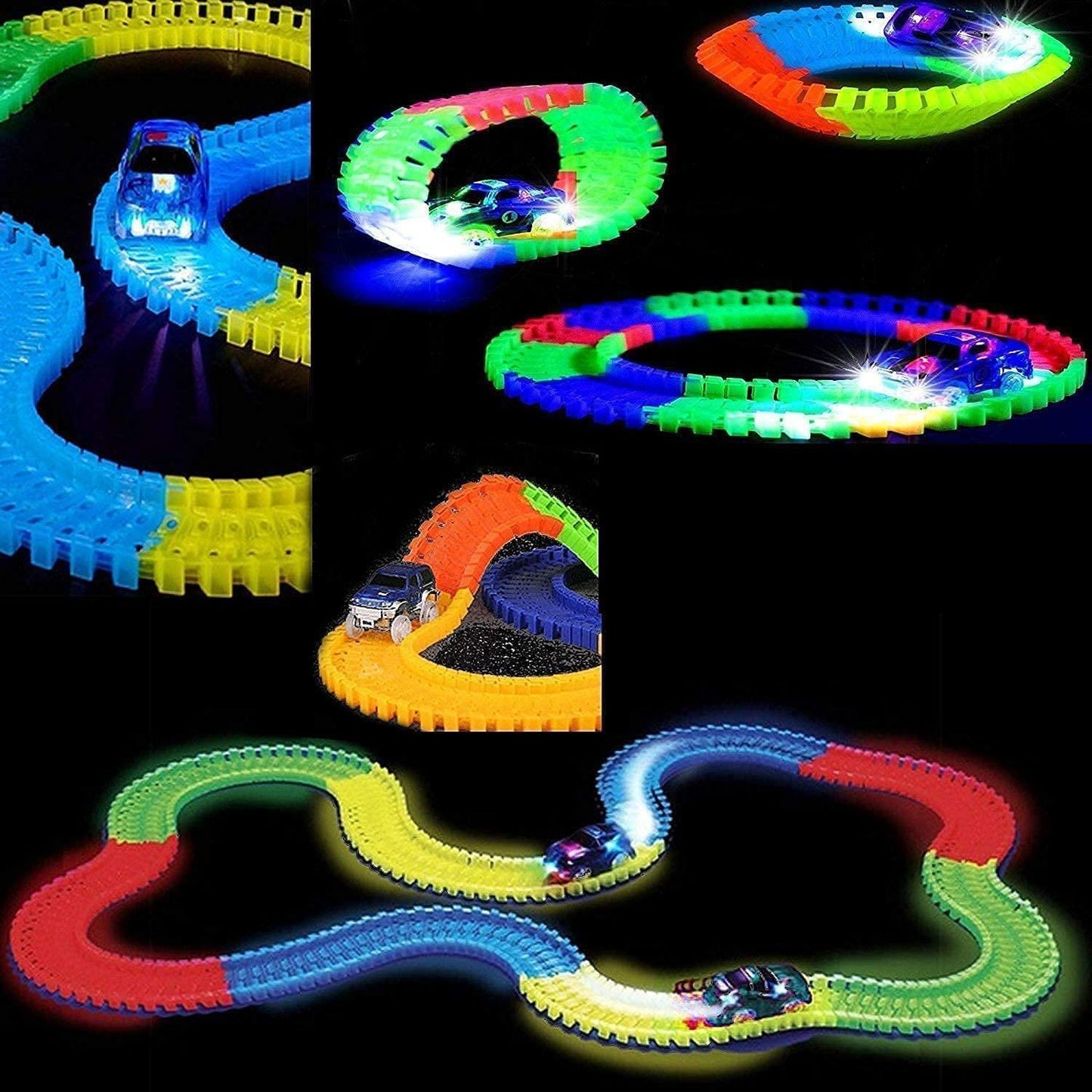 Magic Race Bend & Flex Track Set – Glowing Twist Tracks for Endless Racing Fun!