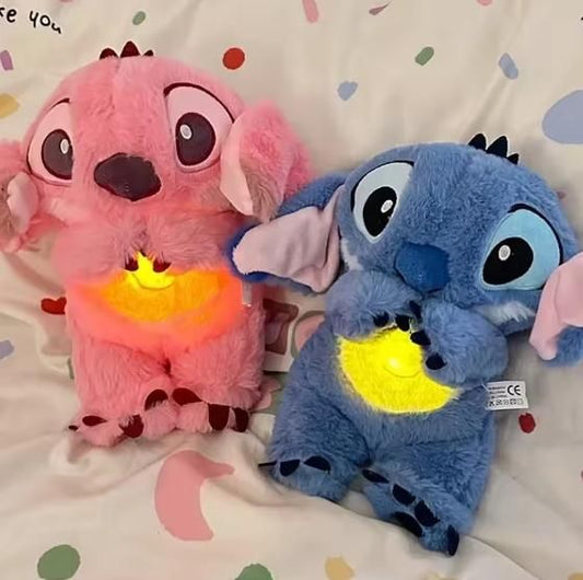 Musical Breathing Stitch Doll – Plush Toy with Soothing Lights & Sound