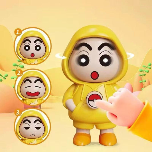 Shinchan Face Changing Keychain – Funny Mood Flip Keyring for Kids & Fans