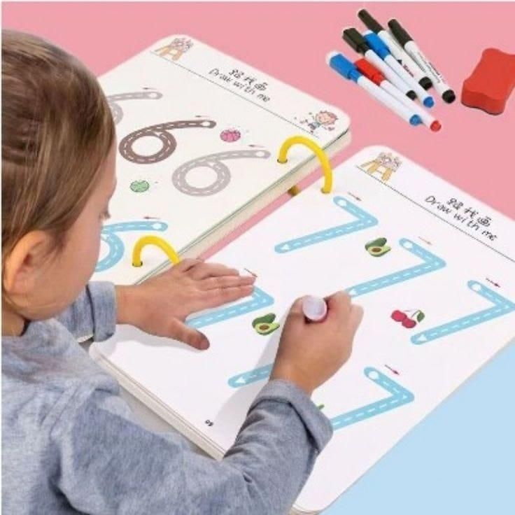 Pen Control Training Exercise Book – Handwriting & Tracing Practice for Kids
