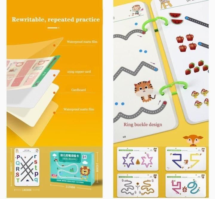 Pen Control Training Exercise Book – Handwriting & Tracing Practice for Kids