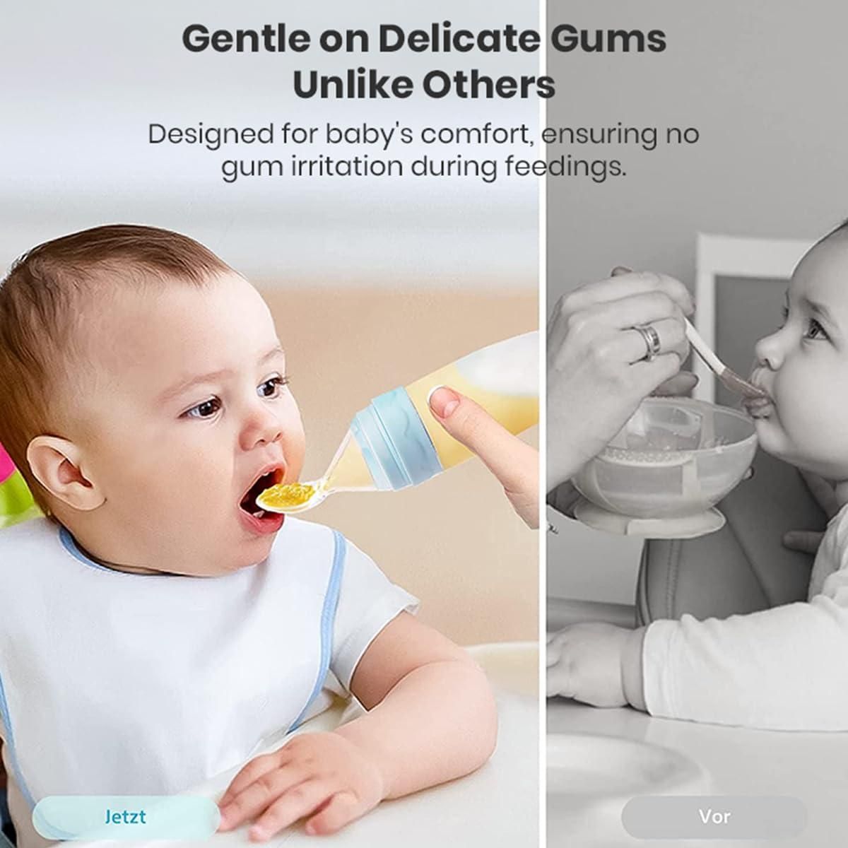 Premium Baby Food Squeeze Feeder Spoon – Soft Silicone Bottle for Easy Feeding