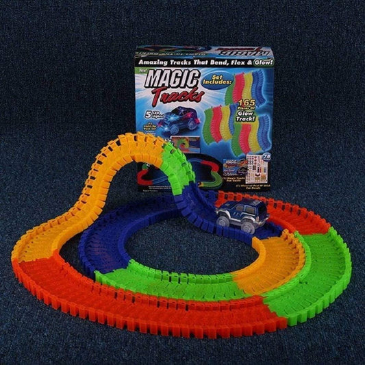 Magic Race Bend & Flex Track Set – Glowing Twist Tracks for Endless Racing Fun!