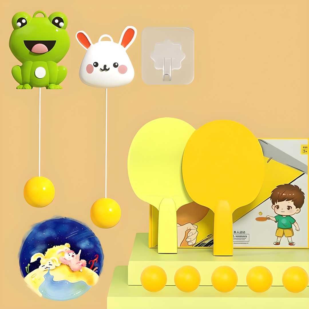 Indoor Hanging Table Tennis Set – Fun Paddle Game with Balls