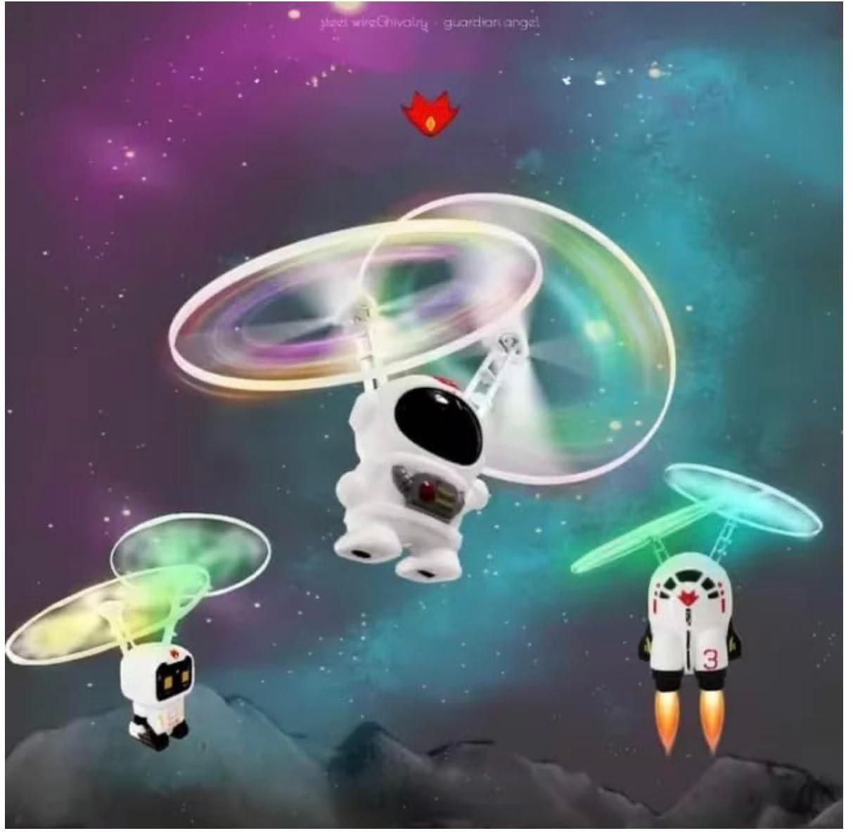 Flying Spaceman Toy For Kids – Wind-Up Rocket Astronaut Fun