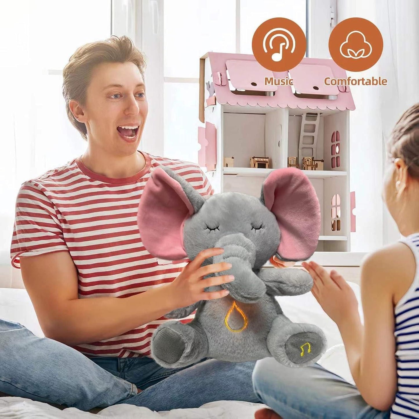 Elephant Breathing Stuffed Animal – Soft, Soothing Cuddle Companion