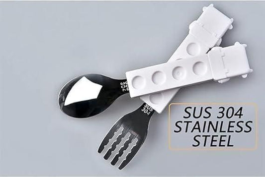 Cow Shaped Grip Spoon and Fork Set – Cute & Easy Mealtime for Kids