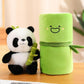 Cute Panda Plush with Bamboo – Soft Stuffed Animal Toy