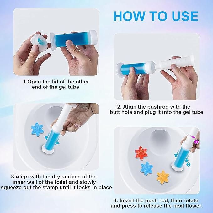 Toilet Deodorant Gel Stamps – Long-Lasting Floral Freshness (Pack of 1)