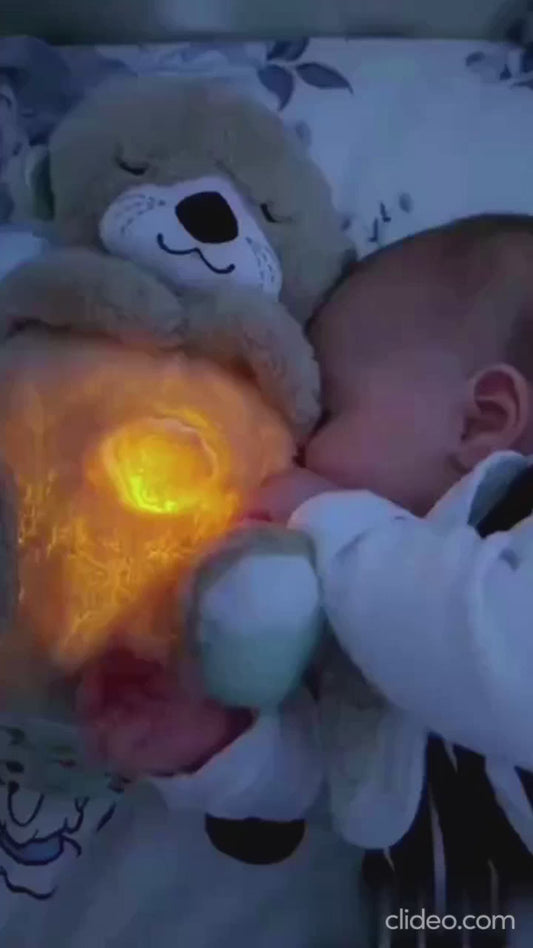 Breathing Teddy Bear with Soothing Music – Plush Comfort Toy for Kids