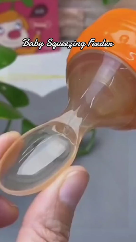 Premium Baby Food Squeeze Feeder Spoon – Soft Silicone Bottle for Easy Feeding